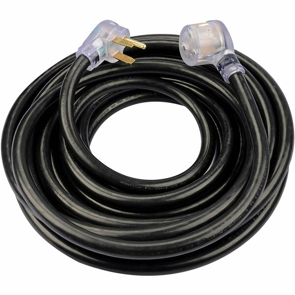 Direct Wire Welder Extension Cord, 8/3 AWG, 50 ft, 250V, Black EC0011